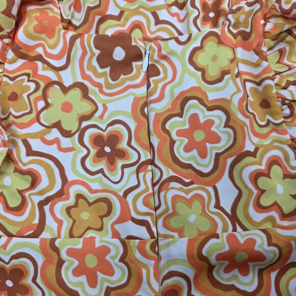 Dazey LA Womens Ruffle Sleeveless Retro Floral Jumpsuit Large - Picture 4 of 6